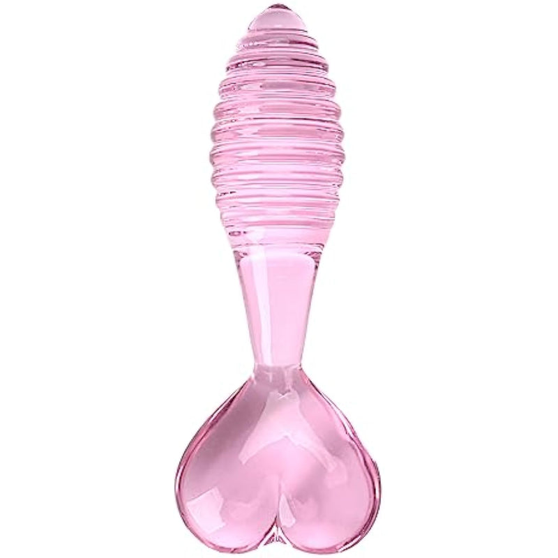 Heart Vortex Anal Plug Glass Crystal Butt Plug For Advanced & Beginner?Sex Toys Anal Trainer For Women Men Couples