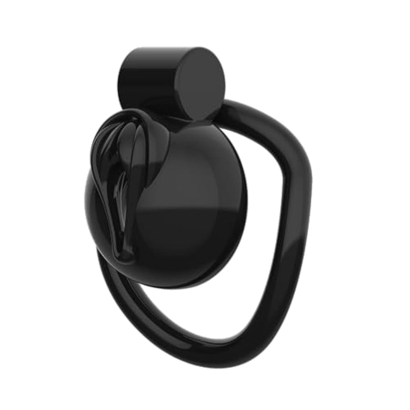 Black Male Chastity Cage - Sissy Cock Cage With 5 Rings, Breathable Resin, Lightweight Nylon Design, Bondage Gear & Accessories For Sissy Men, Adult Sex Toys, Slave Tool
