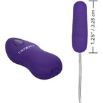 Whisper Micro Bullet – Self Heating Wired Pocket Bullet Vibrator - Remote Control Sex Toys For Couples - Adult Egg Massager - 1.25 Inch - Purple