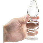 Glass Anal Plug Crystal Beginner Butt Plug Transparent Anal Bead Progressive Anal Trainer Adult Sex Toys For Men Women Couples