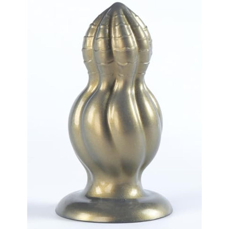 5.71 In. Length | 2.57 In. Diameter Large Butt Plug - Ultimate Black-Gold Drill: Huge Xxl Anal Plug, Big Butt Plug, Anal Toy, Anal Toy, Sex Toy Made With Skin-Like Silicone.