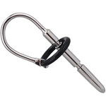 Smooth Urethral Sounds Catheter Plug Metal Urethral Rod With Silicone Penis Cock Rings(020)