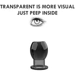 Hollow Speculum Peeking Anal Beads Butt Plug Expander Tunnel Transparent Anus Dilation Adult Women Men Gay Gray Transparent