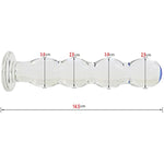 Glass Anal Beads - Crystal G-Spot Massage Dildo Anal Butt Plug Pleasure Wand Sex Toys For Couple Lover (Style 01), Clear