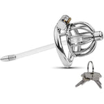 Chastity Cage Chasity Lock For Men With Silicone Tube Dark Design, Good Concealment, Penis Cages For Man,Couples Bondage Sm Sex Toys (45Mm/1.77In)