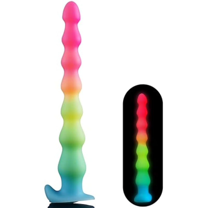 14.6" Long Dildo Knot Dildo Huge Anal Beads, Glowing Anal Plug Silicone Large Butt Plug For Deep Stimulation, Fantasy Knotted Anal Dildo, Gradual Anal Ball Adult Toys For Women Men Gay Couple