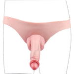 Unique Liquid Silicone Made Soft Hollow Sleeve Dildo Panties Wearable Dildo Strap On Lifelike Realistic Medium Size For The Couple
