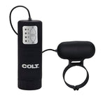 Waterproof Power Cockring Vibrating Adult Sex Toy for Men - Black