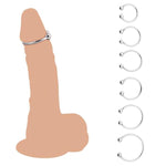 Stainless Steel Cock Ring For Men Glans Ring In 6 Sizes Open Pleasure Ring With 2 Beads For Penis Massage Increase Stimulation Bdsm Male Penis Ring Sex Toys (M)