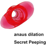 Big Size Anal Dilator Soft Speculum Prostata Massager Peek Tunnel Anal Plug (Red)