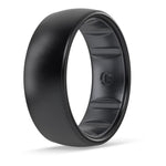 Elements Luxe Classic Silicone Ring - Comfortable And Flexible Design - 6.6Mm Wide, 1.75Mm Thick - Midnight Pearl - Size 13