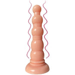 6.5 Inch 5 Beads Anal Beads Anal Dildo With Strong Suction Cup Sex Toy,Soft Anal Trainer Dildo,Anus Dilator Masturbator Adult Sex Toys With Strong Suction Cup For Hands-Free Play(Flesh)