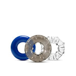 Cock Ring Set - 3 Pack - Increase Stamina, Harder & Bigger Erection - Soft & Stretchy Penis Rings For Male Enhancement - Engorges Penis For Added Length & Girth - Adult Sex Toy For Men