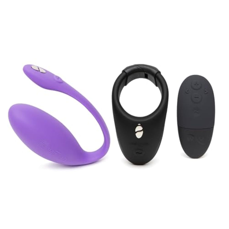 Bond Adjustable Wearable Vibrating Cock Ring & Jive Lite Remote Control Egg Vibrator - App Controlled Couples Sex Toys Bundle
