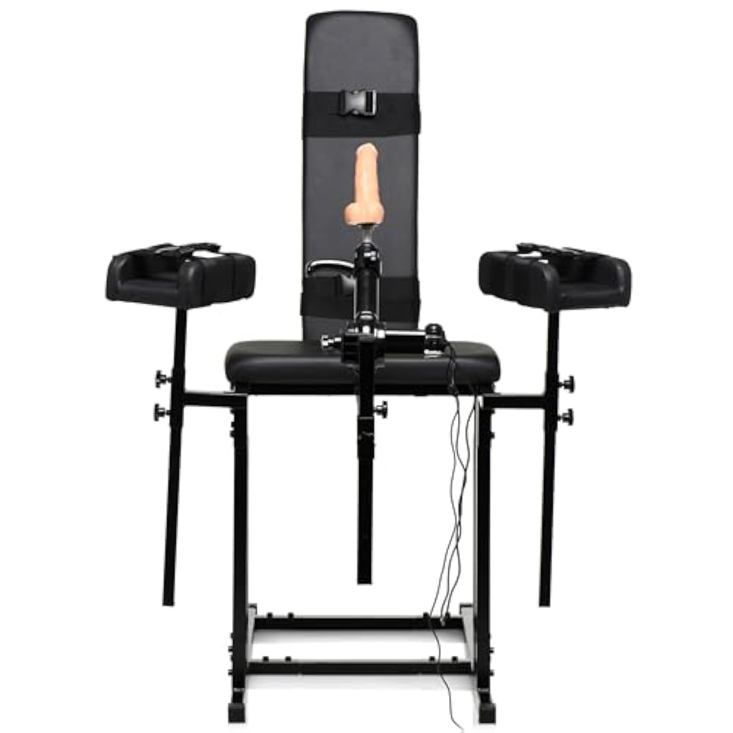 Ultimate Fully Adjustable Obedience Chair With Sex Machine Thrusting Dildo For Men, Women & Couples | Durable Frame, D-Rings & Quick Release Straps | 4-Piece Bondage Set Black BlessMyBucket Ultimate Fully Adjustable Obedience Chair With Sex Machine Thrusting Dildo For Men, Women & Couples | Durable Frame, D-Rings & Quick Release Straps | 4-Piece Bondage Set Black BlessMyBucket