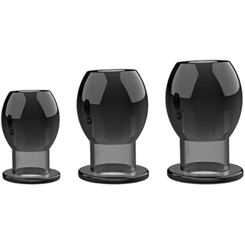 Hollow Speculum Peeking Anal Beads Butt Plug Expander Tunnel Transparent Anus Dilation Adult Women Men Gay Gray Transparent