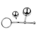 Sex Toys Sm Metal Anal Hook Removable Ball Anal Plug Male Penis Ring Removable Single Ball Slider Anal Plug With Pull Ring Adult Sex Products