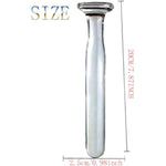 Glass Dildo Pleasure Wand Transparent Double Ended Butt Plug,Glass Butt Plug Anal Dildo Pleasure G-Spot Wand Baseball Bat Shaped Prostate Massager Fetish Masturbation Sex Toy For Men Women