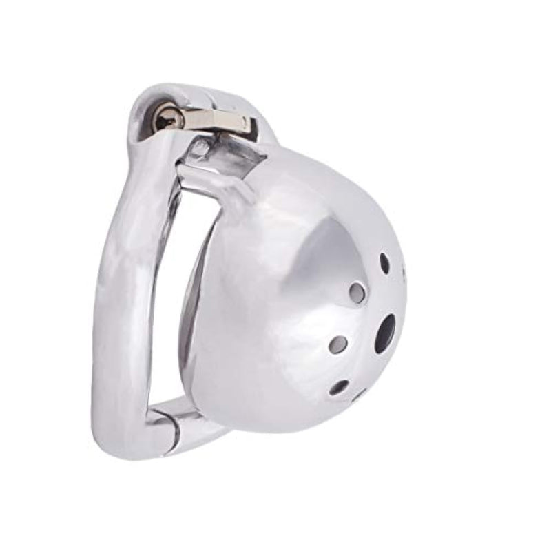 Small Male Chastity Locked Hypoallergenic Stainless Steel Cock Cage T640 (40Mm S Size)