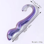 Crystal Dildo Female Glass Analplug For Massage G Spot Transparent Butt Plugs Consolador With Handle Sm Anal Wand Adult Sex Toys