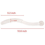Super Length Glass Dildo Wand Crystal Glass Anal Dildo Plug Penis (Happy)