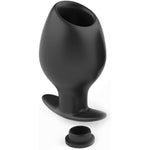 Outgoing Wearing Butt Plug Hollow Peeping Anal Plug With Lid Leakage Prevention Liquid Butt Plug Anal Dilator Vestibular Enema Cleaning Toys Adult Sex Toy(L)