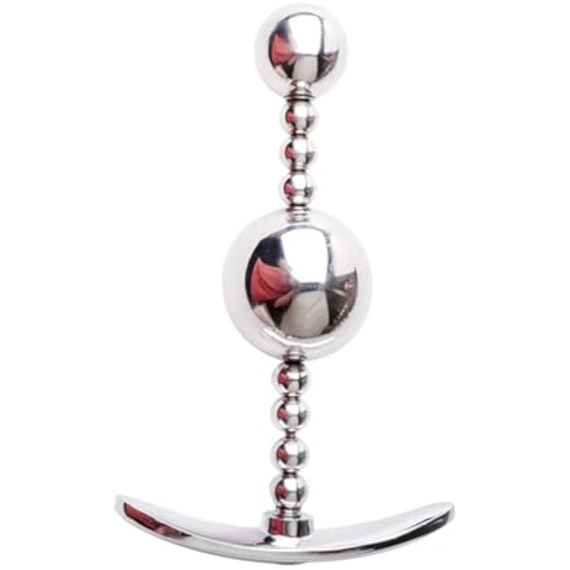 Metal Anal Plugs Stainless Steel Butt Plugs For Anal Training Wearable Pull Bead Butt Plugs Massage Prostate And G-Spot Adult Sex Toys (S)