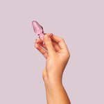 Goodful Wellness Iris Pink Glass Anal Plug – Premium Body-Safe Glass Butt Plug For Beginners And Advanced Users, Discreet And Comfortable, Great For Couples And Solo Play