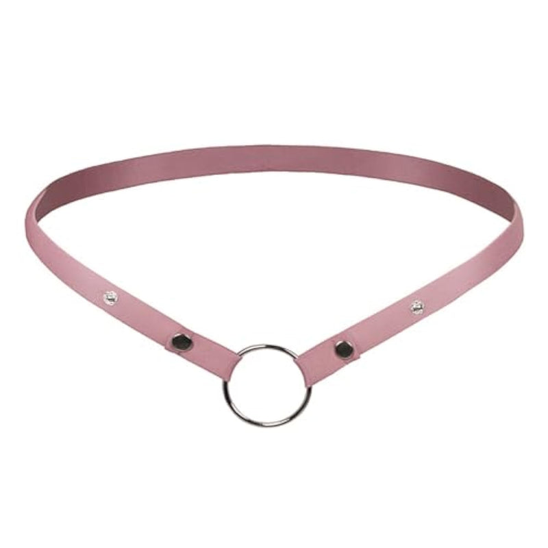 Male Chastity Device Accessory Anti-Off Chastity Cage Strap Cock Cage Auxiliary Belt, Adjustable Elastic Band With Penis Ring, Sexy Underwear For Men (Dusty Pink)