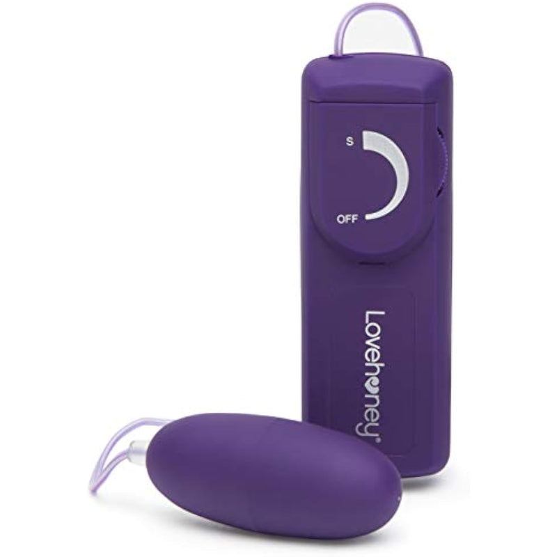 Wickedly Powerful Vibrating Egg For Women - Smooth 2.5 Inch Multispeed Bullet Vibrator - 31 Inch Wired Remote Control Love Egg For Couples - Purple