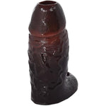 Realistic Men Penis Sleeve With Cock Ring Penis Enlarger Sleeve Men Sex Tool, Silicone Penis Enlargement Sleeve Small Penis Sheath Male Adult Sex Toy (Brown)