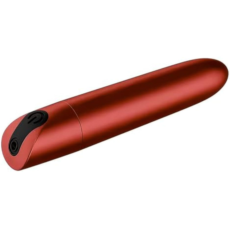 Burgundy Bullet, One Button, Clitoral Stimulator, 7 Modes, 3 Intensity Settings, Magnetic Usb Charge Port. Ipx6 Water Proof, For Women And Adults