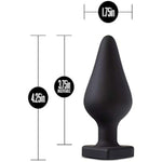 Temptasia Fuck Me Heart Shaped Silicone Butt Plug, Candy Heart Anal Plug, Sex Toy For Women, Black