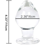 Large Anal Plug Crystal Mushroom Shape Butt Plug Glass Massage Bum Plug Sex Toys For Women Men Masturbation (Xl)