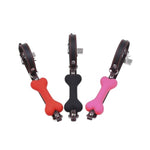 Silicone Bone Open Mouth Gag Oral Mouth Gag Dog Bone Bite Ball Gag Muzzles Roleplay Flirting Lockable Belt Adjustable Bdsm Fetish Slave Restraints Sex Toys (Pink)