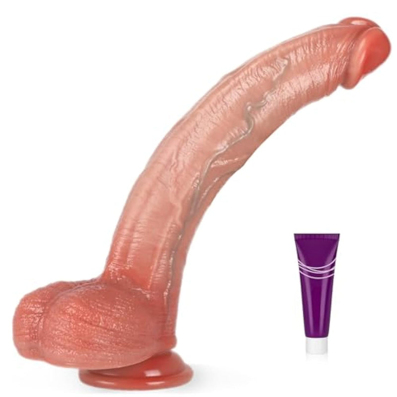 11.22 Inch Realistic Huge Dildo Sex Toys,Giant Dildos With Strong Suction Cup For Anal Clit G-Spot Stimulation,Big Thick Dildo For Hands-Free,Ultra Lifelike Penis Toy For Women And Couples-Xxl Size