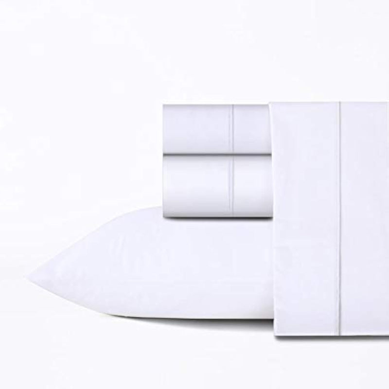 100% Egyptian Cotton Bed Sheets Queen Size Set 4 Pcs, 600 Tc Fitted Sheet+Flat