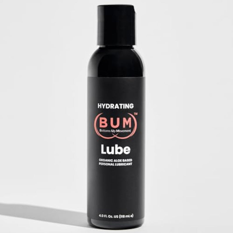 (Bum) Water Based Lube - Organic Aloe Personal Lubricant And Vaginal Moisturizer, Uber Hydrating, Ph Balanced, Fragrance Free, Hypoallergenic, Condom Compatible, For Men, Women, Couples, 4Oz