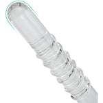 Crystal Clear Glass Anal Plug - Transparent Butt Plug With Textured Design For Enhanced Stimulation, Sensual Massage Adult Toy For Couples, Men, And Women (M)