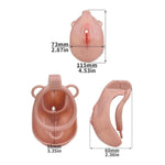 Sissy Toys Cock Cage Male Sex Toy Chastity Cages With 4 Different Sized Rings And Belt Simulated Shaped Chasity Device With Invisible Lock And 2 Keys For Man'S Penis Bondage (Flesh,Anal Plug)