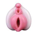Soft Lifelike Fantasy Pink Unique Design 2 In 1 Male Masturbator Silicone Men Stroker Male Sex Toy Adult Sex Product For Men Couple Liquid Silicone Made Textured Tunnels Waterproof Flexible