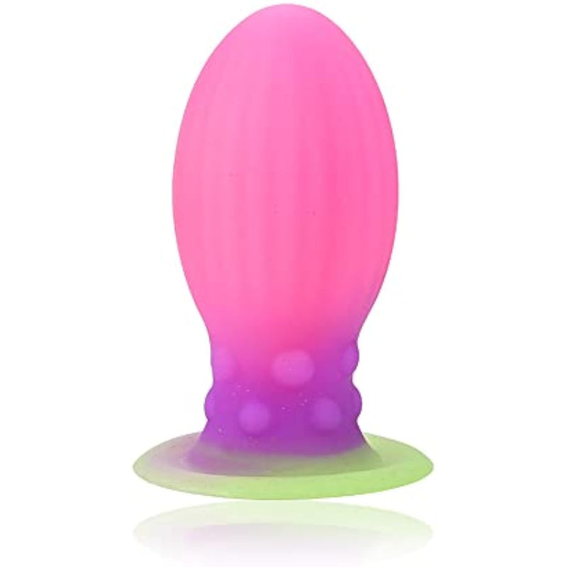 Anal Plug Silicone Anal Sex Anal Plug Anal Massage Plug With Strong Suction Cup Luminous Anal Plug For Male And Female Couples (S)