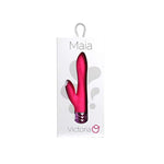 Neon Pink Rechargeable Silicone Dual Vibrator by Victoria