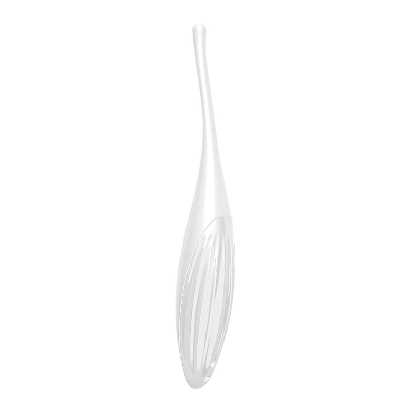 Twirling Joy Tip Vibrator With App Control - Lay-On Vibrator With Circulating Tip For Targeted Stimulation - Compatible With App, Waterproof, Rechargeable (White)