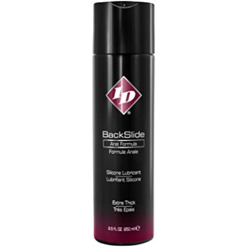 ID Lubricants Backslide Personal Lubricant Anal Lube, Silicone, Black_backslide, 8.5 Fl Oz Bottle