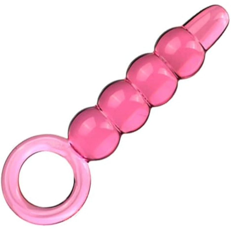 Anal Butt Plug Glass Anal Trainer With Big O Ring Crystal Pleasure Wand Sex Toy,G-Spot Pleasure Wand Glass Dildo Expander Crystal Anal Plug Anal Masturbator Sex Toy For Men Women(Style 4)