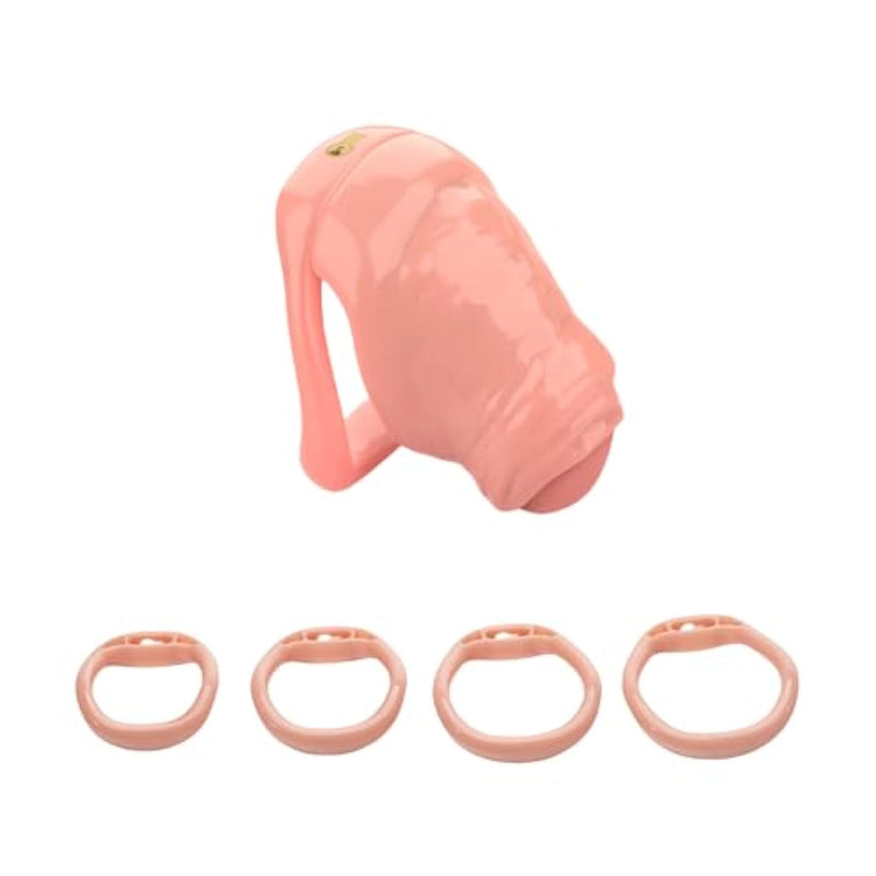 Penis Cage Male Cock Cage With 4 Different Sized Rings And Recessed Small Locks Chastity Cage Made To Imitate A Penis Comes In 4 Different Lengths Sex Toy Chastity Device Made Of Resin (Micro)