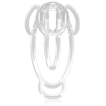 Small Sissy Chastity Device For Imitation Female Trainer In Two Sizes 3D Lightweight Resin Chasity Lock Male/Cock Cage Sm Bondage Clip Sex Toys For Men (Large,Transparent)