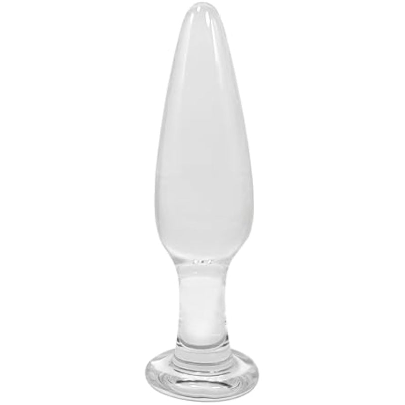 Crystal Glass Anal Butt Plug Sex Toys Clear Glass Anal Plug Anal Expander Training Transparent Butt Plug Anal Trainer For Women Men Couples Tapered Head Anal Trainer Toy Anal Sex Toy (S)
