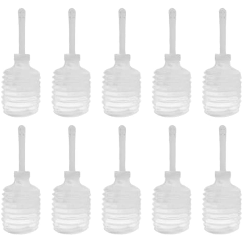 10Pcs Disposable Enema Douche Applicator Bottle Vaginal Douche Anal Applicator For Women Men 200Ml (Transparent)